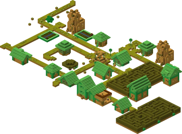 Potato Village (Minecraft Wiki 게임 렌더)