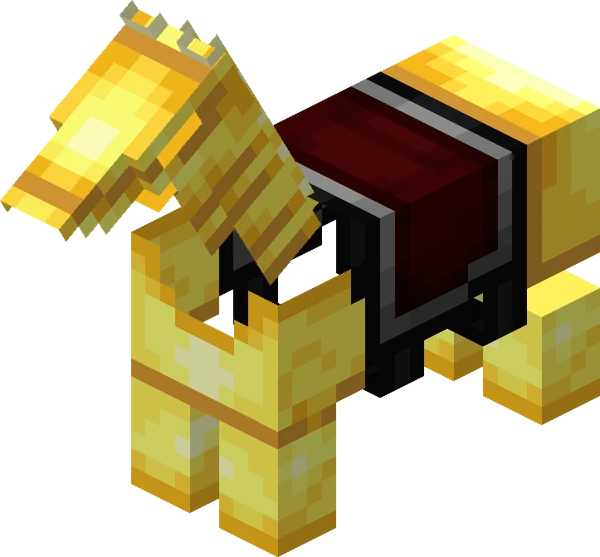 금 말 갑옷 (Minecraft Wiki 게임 렌더)