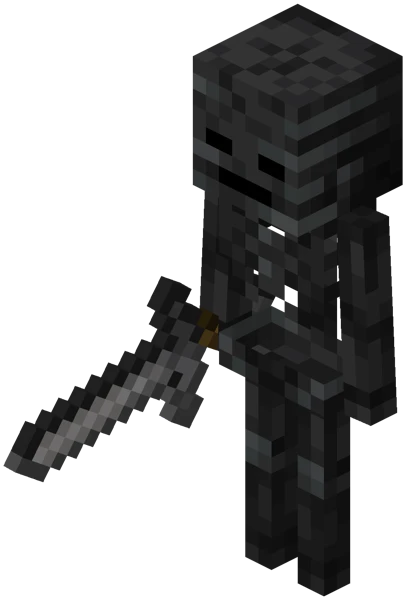 위더 스켈레톤 (Minecraft Wiki 게임 렌더)