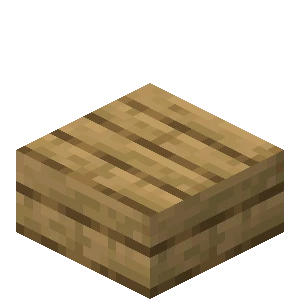 나무 반 블록 (Minecraft Wiki 게임 렌더)