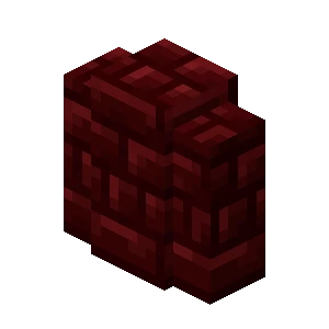 붉은 네더 벽돌 담장 (Minecraft Wiki 게임 렌더)