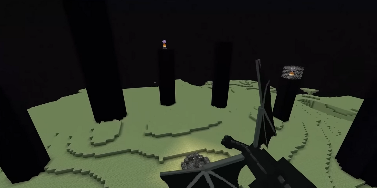 Minecraft의 엔드 장면